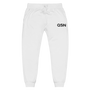 QSN Embroidered Unisex Fleece Sweatpants - Black Logo