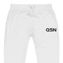 QSN Embroidered Unisex Fleece Sweatpants - Black Logo