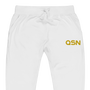 QSN Embroidered Unisex Fleece Sweatpants - Gold Logo