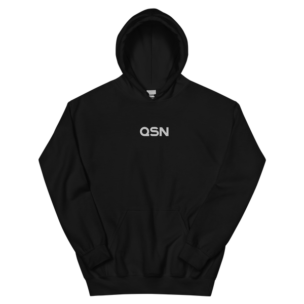 QSN Embroidered Heavy Blend Unisex Hoodie - White Logo