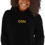 QSN Embroidered Heavy Blend Unisex Hoodie - Gold Logo