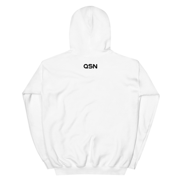 QSN Embroidered Heavy Blend Unisex Hoodie - Black Logo