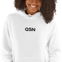QSN Embroidered Heavy Blend Unisex Hoodie - Black Logo