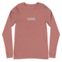 QSN Embroidered Unisex Long Sleeve Tee - White Logo