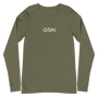 QSN Embroidered Unisex Long Sleeve Tee - White Logo