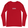 QSN Embroidered Unisex Long Sleeve Tee - White Logo