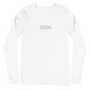 QSN Embroidered Unisex Long Sleeve Tee - White Logo