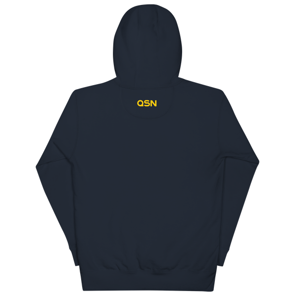 QSN Embroidered Premium Unisex Hoodie - Gold Logo