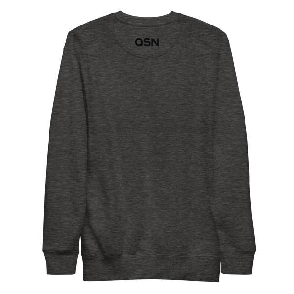 QSN Embroidered Unisex Premium Sweatshirt - Black Logo