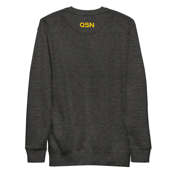 QSN Embroidered Unisex Premium Sweatshirt - Gold Logo