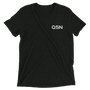 QSN Embroidered Tri-Blend Short Sleeve Shirt - White Logo