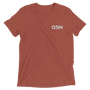 QSN Embroidered Tri-Blend Short Sleeve Shirt - White Logo