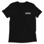 QSN Embroidered Tri-Blend Short Sleeve Shirt - White Logo
