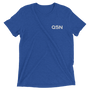 QSN Embroidered Tri-Blend Short Sleeve Shirt - White Logo