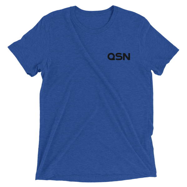 QSN Embroidered Tri-Blend Short Sleeve Shirt - Black Logo