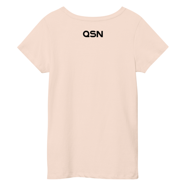 QSN Embroidered Women’s Organic T-Shirt - Black Logo