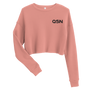QSN Women's Embroidered Crop Sweatshirt - Black Logo