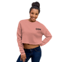 QSN Women's Embroidered Crop Sweatshirt - Black Logo