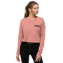 QSN Women's Embroidered Crop Sweatshirt - Black Logo