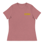 QSN Women's Embroidered Relaxed T-Shirt - Gold Logo