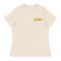 QSN Women's Embroidered Relaxed T-Shirt - Gold Logo