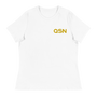 QSN Women's Embroidered Relaxed T-Shirt - Gold Logo